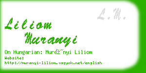 liliom muranyi business card